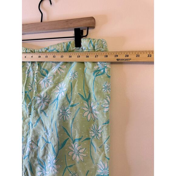 Vintage Rare Lilly Pulitzer Women Daisy Blue Green Button Collared PJ Set Medium - Picture 11 of 15